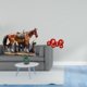 thumbnail image 2 of Figura de caballo,Figura coleccionable de caballo en miniatura,Adorno de caballo de resina,estatua de animal,decoración para el hogar,Abanicos plegables festivos,Decoraciones de abanicos de, 2 of 8