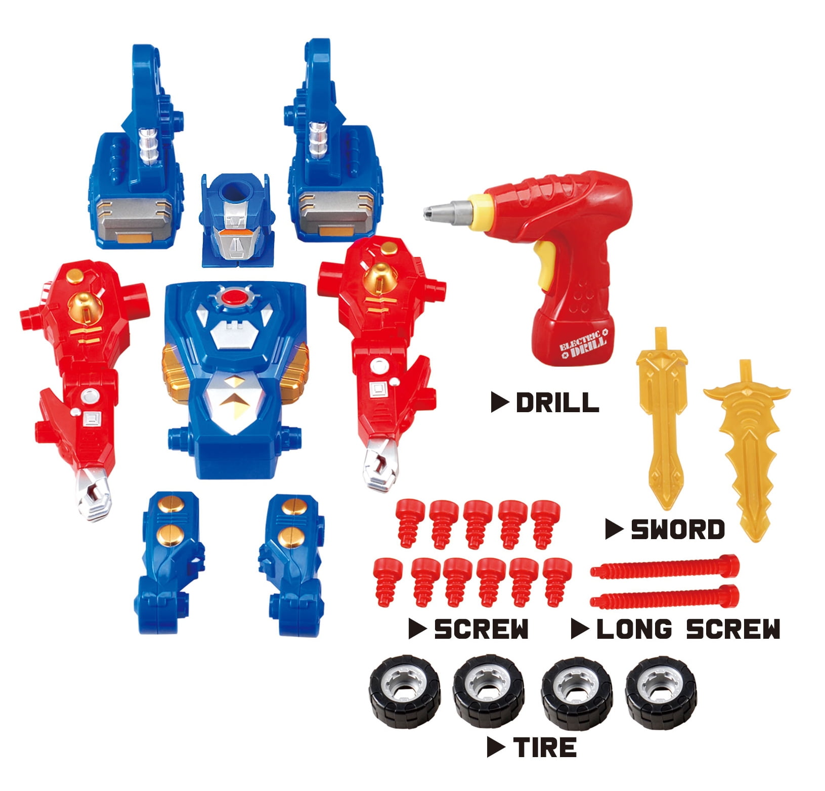 Robotic Revolution Take-A-Part Transformer Robot Building Kit Construction Toy With 31 Pieces