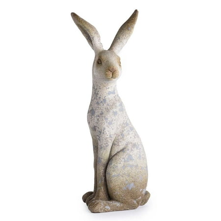 Tall Sitting Bunny Weather-resistant Resin Garden Sculpture