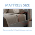 thumbnail image 6 of NNV King Upholstered Platform Bed with Vertical Channel Tufted Headboard,Wooden Slats Support,Light Grey Linen, 6 of 6