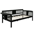 thumbnail image 3 of Solid Wood Daybed with Rails, Daybed Frame, Wooden Slats Support, No Box Spring Needed, Clean Lines Design, 3 of 7