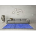 thumbnail image 3 of Ahgly Company Indoor Square Abstract Blue Modern Area Rugs, 3' Square, 3 of 4