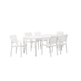 thumbnail image 2 of Pangea Home David 9 Pièces Moderne en Aluminium Patio Salle à Manger Ensemble en Blanc, 2 of 20