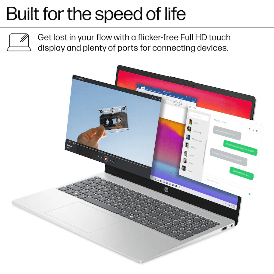 HP 15.6" Touchscreen Laptop for Business & Student, Intel Core i7-1355U(Beats i9-10880H), 16GB RAM, 512GB SSD, IPS FHD Display, Windows 11 Pro, Copilot AI, w/Accessories