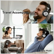 V5.3 Computer Bluetooth Headset with Microphone for PC, with Noise Cancelling Mic, USB Dongle, Charging Base & Mute Button for Work/Cell Phones/Computer/Call Center/Zoom