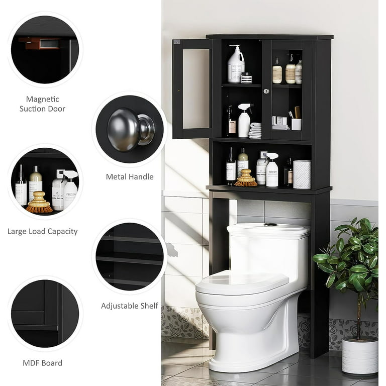 Over The Toilet Storage Black Metal - Brightroom™
