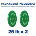 thumbnail image 5 of BalanceFrom Olympic Bumper Plate Weight Plate, 25 lbs Pair Color, 5 of 9