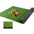 thumbnail image 4 of Fake Grass Artificial Turf, 8FT x 14FT 0.4 inch Pile Height Synthetic Garden Grass Lawn Rug Soft Astroturf Mat for Pets, Drainage Holes Faux Grass Carpet for Party Wedding, 4 of 7
