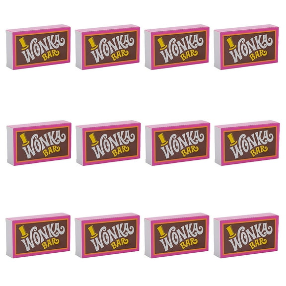 6" x 3 1/2" Willy Wonka Wonka Bar Favor Boxes - 12 pieces
