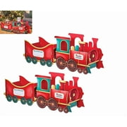 Cardboard Christmas Presents Train - Santa Gift Trains Set with Spacious Compartments, Deliver Holiday Cheer