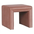 thumbnail image 2 of HomePop Modern Channel Ottoman, Blush Velvet, 2 of 10