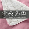 thumbnail image 6 of Moonlight 20015 Plush Sherpa Bed Blanket Super Soft Warm Ultra Cozy Reversible Fleece Twin Pink, 6 of 8