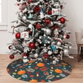 thumbnail image 5 of KLL 30" Christmas Tree Skirt Autumn with Pumpkins Xmas Tree Skirts Mat for New Year Xmas Holiday Party Indoor Outdoor Home Decoration, 5 of 7