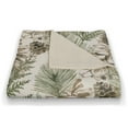 thumbnail image 3 of Creative Products Pine Cones and Greenery on White 50 x 60 Coral Fleece Blanket, 3 of 3