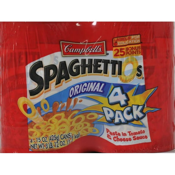 Campbell's Spaghettio's Tomato Pasta 4pk