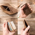 thumbnail image 4 of Horivan Mini RFID Blocking Leather Card Holder Wallet with Zipper Pocket for Cash and Coins Slim Compact Travel Organizer for Men and Women Multi-Function Essential Card Case Purse, 4 of 7