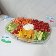 thumbnail image 5 of ACDANC Chilled Serving Tray,15" Clear Plastic Party Platter with 4 Compartments,Ice Serving Bowl with Lid,Shrimp Cocktail Serving Dish,Cold Food Party Server, 5 of 7
