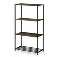 thumbnail image 3 of Furinno Modern 23.6"W x 11.75"D x 43.5"H 4-Shelf Freestanding Shelves, Black and Bronze, 3 of 4