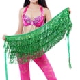 thumbnail image 2 of D-GROEE Sequin Tassel Hip Scarf Belly Dance Belt Dance Performance Skirt for Women and Girls, 2 of 7