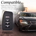 thumbnail image 5 of Vitodeco Genuine Leather Smart Key Fob Case Cover Protector Suitable for 2014-2025 Lexus UX, NX, RX, GX, LX, IS, ES, GS, LS (4-Button, Black/Red), 5 of 5