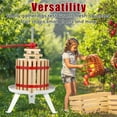 thumbnail image 4 of Towallmark 7.9 Gal Manual Fruit & Wine Press – Wood & Steel Construction with T-Handle for Home Use, 4 of 5