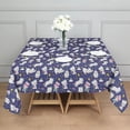 thumbnail image 3 of Dark Blue Cartoon Cat Unicorn Pattern Square Tablecloth,Waterproof Square Table Cover,Wipeable Spillproof Washable Table Cover for Home Kitchen Party Decor 52"x52"(132x132cm), 3 of 6