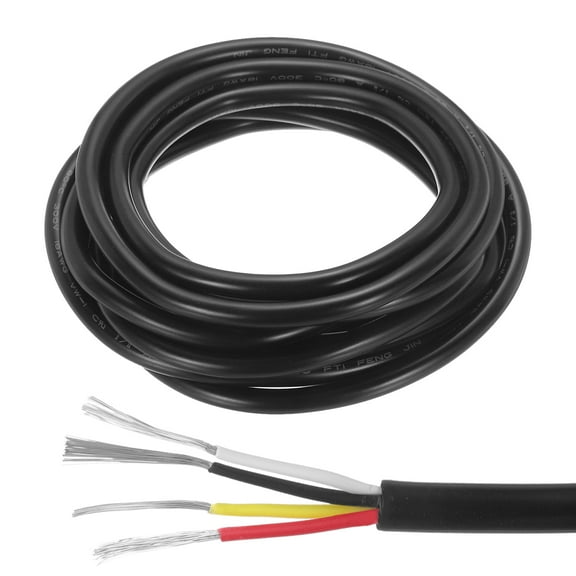 Uxcell Red Black Yellow White Wire 4pin Extension Cable Cord Electrical Wire 18 AWG Oxygen-Free Copper 10Ft
