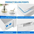 thumbnail image 5 of Dextrus Modern LED Coffee Table, White Coffee Table with Storage, Large Living Room Center Tables, Display Shelf & Sliding Drawers, 5 of 6