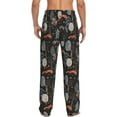 thumbnail image 3 of Picia Fox In The Forest Mens Soft Woven Cotton Elastic Waistband Sleep Pajama Pant Lounge Sleep Pant With Pockets And Drawstring-Small, 3 of 9