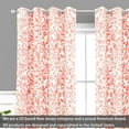 thumbnail image 4 of DriftAway Julia Watercolor Blackout Room Darkening Grommet Lined Thermal Insulated Energy Saving Window Curtains 2 Layers 2 Panels, 4 of 7