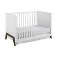 thumbnail image 4 of Oxford Baby Mari Modern 3-in-1 Convertible Island Crib, White & Walnut, Wooden Crib, 4 of 9