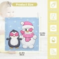 thumbnail image 2 of Dreamtimes Penguin and Snowman Baby Muslin Washcloths Face Towel, 3 PCS Cute Cartoon Burp Cloths Cotton Wipes Infant Wash Cloth for Newborn Boys Girls 12x12 inches, 2 of 7
