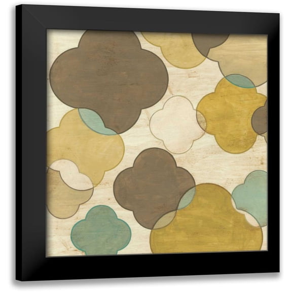 Vess, June Erica 12x12 Black Modern Framed Museum Art Print Titled - Quatrefoil Overlay II