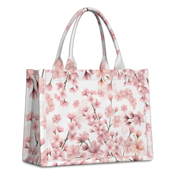 Large Capacity Tote Bag,Pioneer Flower Floral Print Pattern Handbag Fashion Luxury Tote Bag,15.7"x13"x 5.1" Inches,Laptop Compatible