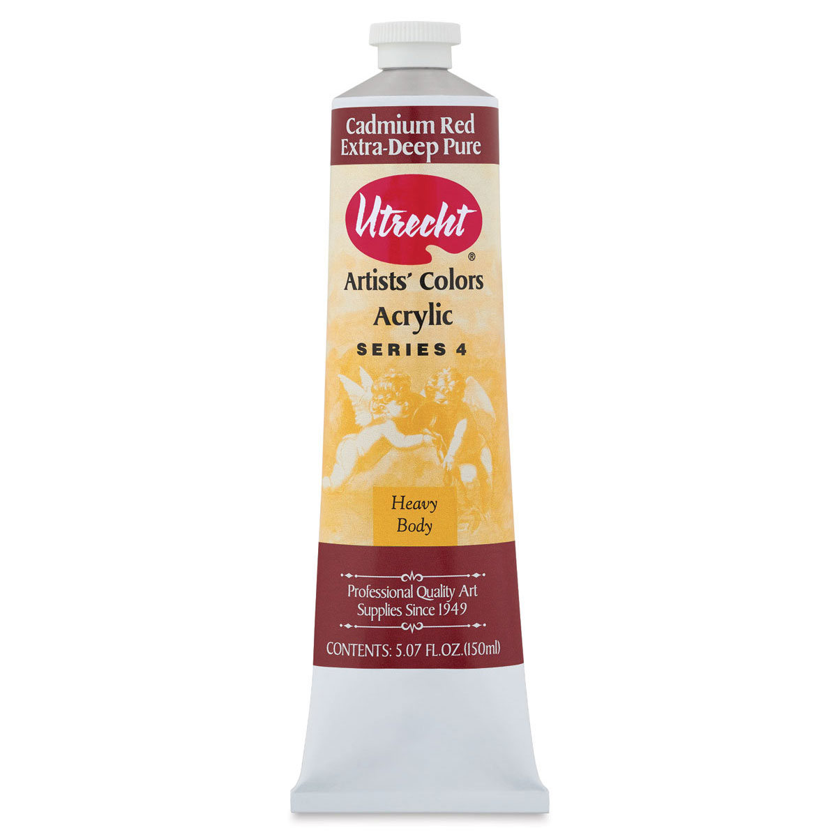 Utrecht Artists' Acrylic Paint - Cadmium Red Extra Deep, 5 oz tube