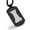 Black, variant on Stainless Steel Rook Chess Piece Dog Tag Pendant Necklace