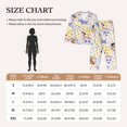 thumbnail image 4 of Pajama Sets for Women 2 Pcs, Floral puppy Button Down Long Sleeve Sleepwear Lounge PJ Sets, 4 of 6