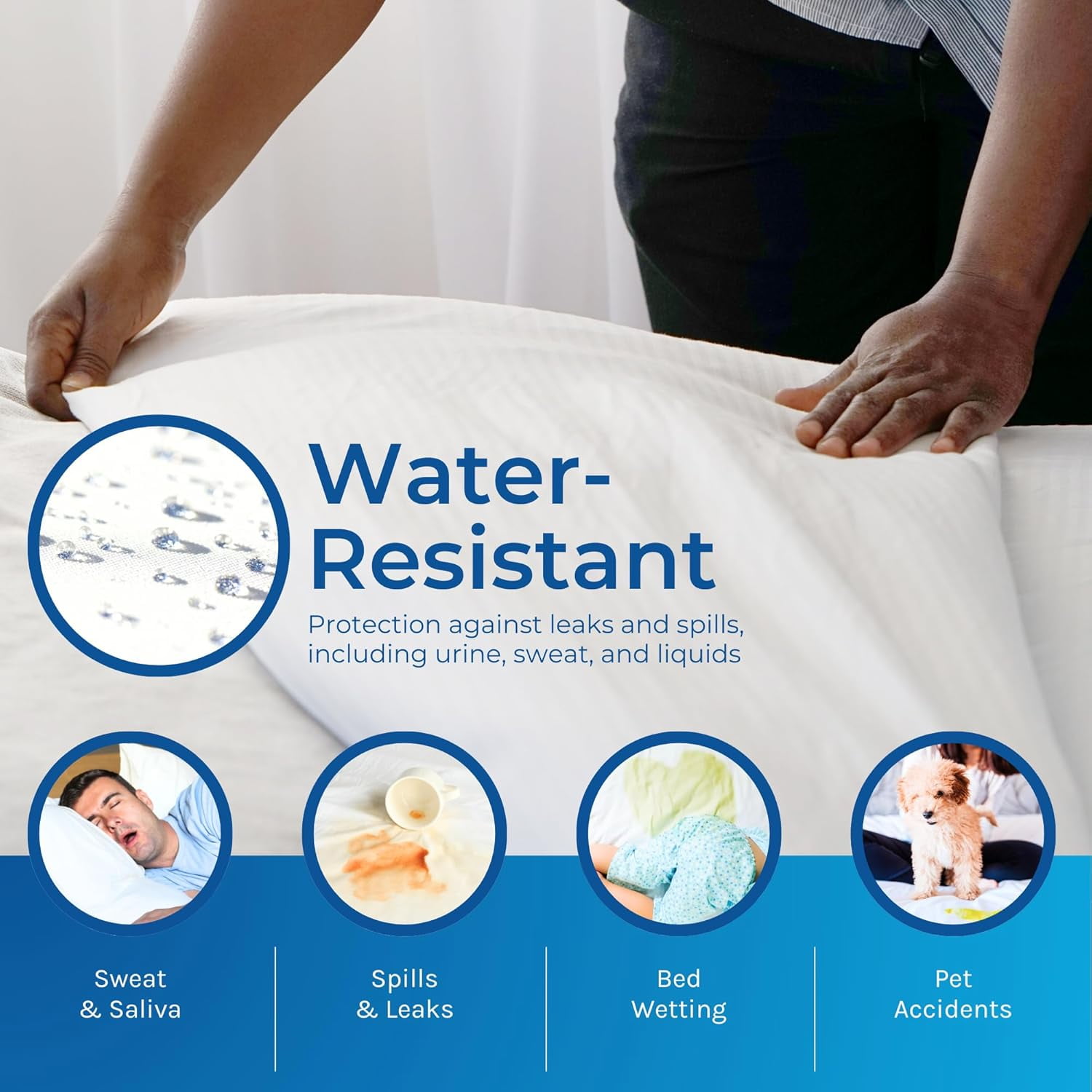 Hygea Natural Luxurious Bed Bug Mattress Protector Cover Zipper Bedding, Waterproof, Twin