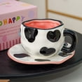 thumbnail image 2 of Taza de cerámica con forma de vaca, 350 ml, con platillo a juego, 2 of 2