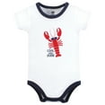 thumbnail image 3 of Hudson Baby Infant Boys Bodysuit, Short and Sock, Cool Dude Lobster, 0-3 Months, 3 of 3