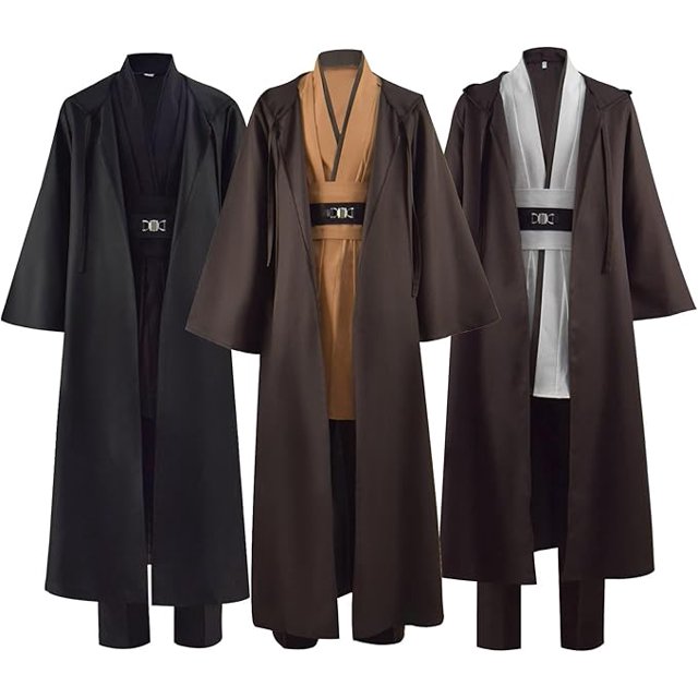 Disfraz de túnica para adulto, caballero, con capucha, uniforme, conjunto completo, para hombre, Halloween, cosplay, capa