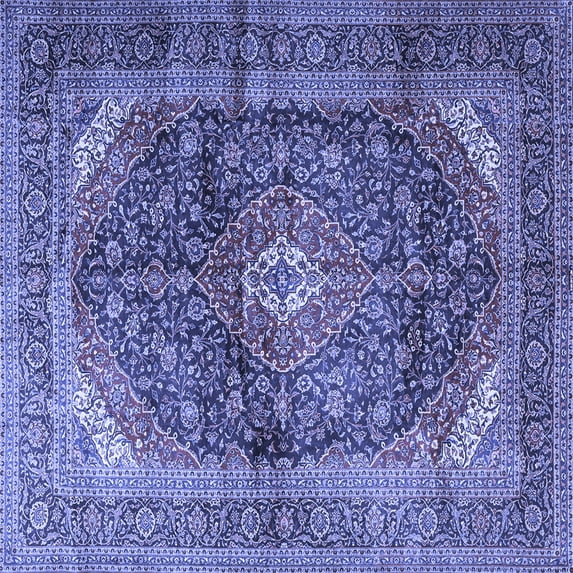 Ahgly Company Indoor Square Persian Blue Traditional Area Rugs, 4' Square