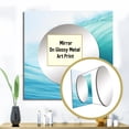 thumbnail image 3 of Designart "Spiraling Turquoise Wondrous Wave I" abstract spirals Square Mirror For Wall Decor - Large Turquoise Square Printed Wall Mirror Art - Square Modern Mirror - Wall Mounted Square Mirror, 3 of 5
