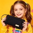 thumbnail image 4 of Under $1 Pencil Case, Large Capacity Multi-Compartment with Handle, Waterproof Cloth Pen Pouch, Portable Stationery Organizer for College Office by PALIFEUR, 4 of 6