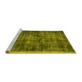 thumbnail image 2 of Ahgly Company Machine Washable Indoor Rectangle Abstract Yellow Contemporary Area Rugs, 8' x 12', 2 of 4