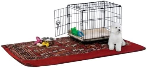MONGJI Home On-The-Go Single Door Dog Crate - Extra Extra Small Collapsible Dog Cage for Travel, Indoor, and Outdoor Use, Foldable Kennel Design, Deep Plastic Pan - XXS, Black