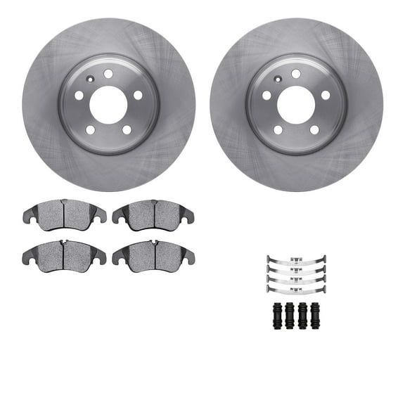 Dynamic Friction Company Front Brake Rotors with 5000 Advanced Brake Pads includes Hardware 6512-73388