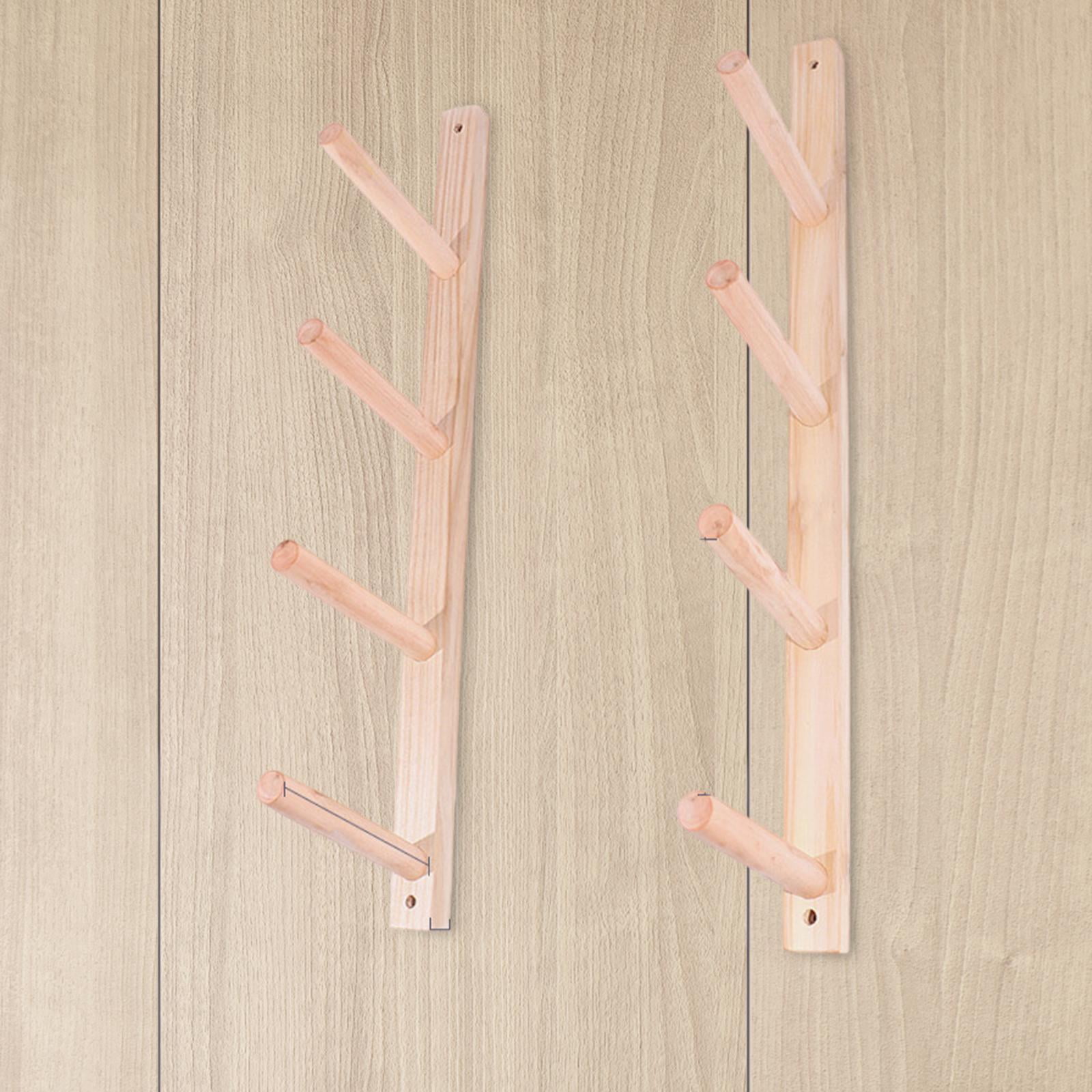 Fiocias 2 Pieces Wood Yoga Mat Storage Rack Gym Organizer Yoga Mat Holder for Skateboard 4 Tier