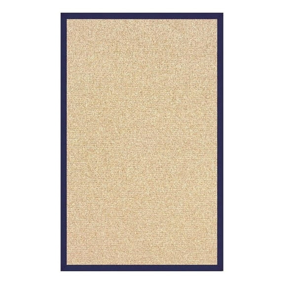 Linon Empire Machine Tufted Wool 5'x8' Rug in Natural and Blue