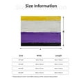 thumbnail image 3 of Non-Binary Pride Flag Throws Blanket Fleece Soft Cozy Warm Plush for Travel Chair Bedroom Living Room Sofa 80"x60", 3 of 7